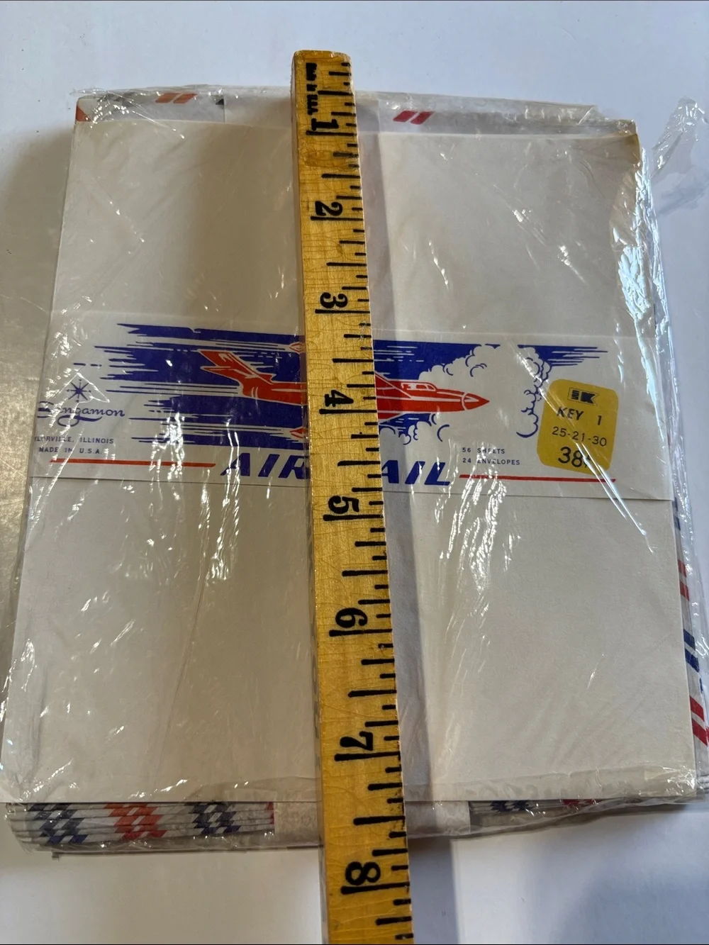 Vintage Air Mail Stationery Set Plane Graphic Junk Journal Envelopes VTG